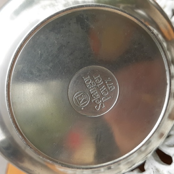 EUC SELANGOR PEWTER MID-CENTURY CREAMER AND SUGAR BOWL - Picture 9 of 10